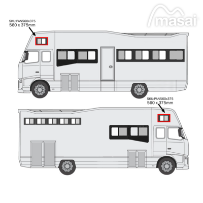Horsebox "Luton" Area Windows