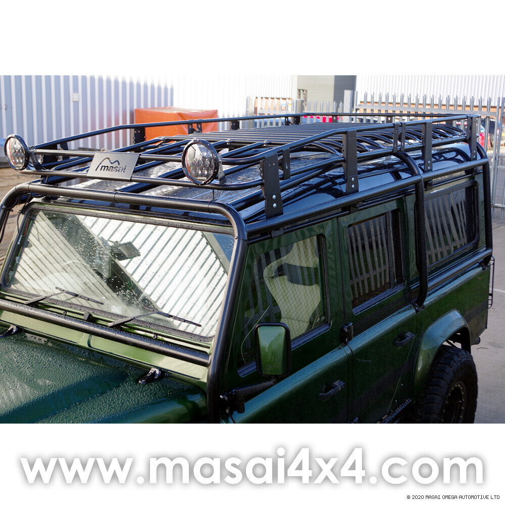 Masai Tubular Roof Racks Extension Piece Set for Defenders with Roll Cages, Vehicle Type: Defender 90 (6 Legs)