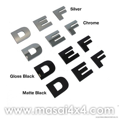 "DEFENDER" Front Lettering Decals - fits all Defenders (6 Colours)