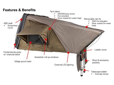 ARB Esperance - Rooftop Hardshell Pop-up Tent