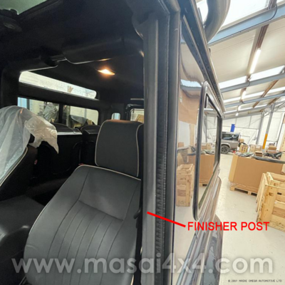 Pair of Uncovered or Covered Internal Window Trims Finisher Posts for Land Rover Defender 90/110