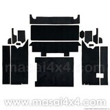 LHD R380 full black front+rear carpet mat set fits Land Rover Defender 90 30 LHD R380 full black front+rear carpet mat set fits Land Rover Defender 90 30