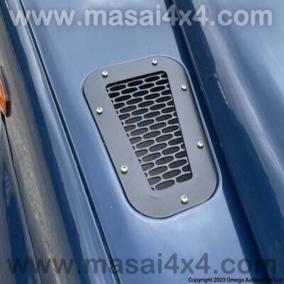 Masai Wingtop Grilles (PAIR) - Honeycomb Mesh Stainless Steel - for Defenders