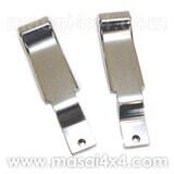 Billet Aluminium Door Locking Pegs for push button door Defenders (pair), Colour: Anodised Silver Aluminium