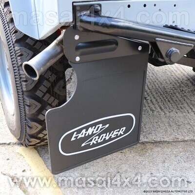 Black Stainless Steel Mud Flap Brackets For Land Rover Defender 110 (Rear) – Pair By Bison Autodesign