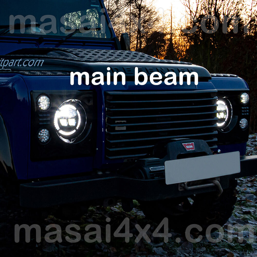 LED Headlights / Driving Lights – Masai Land Rover Defender Upgrades,  Accessories and Parts – Masai is a specialist manufacturer of Land Rover  Defender upgrades, enhancement accessories and parts. Lichfield,  Staffordshire UK