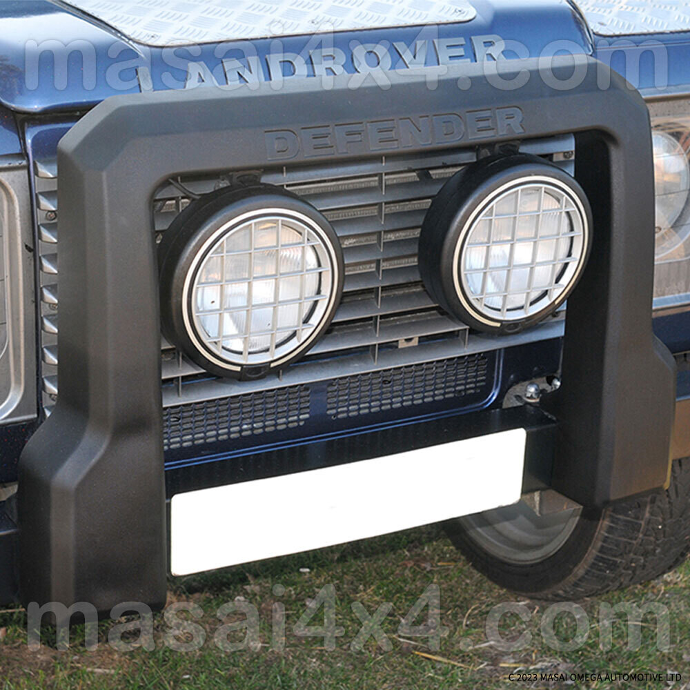 A Bar for Off-roading Land Rover Defenders 90/110 (Genuine LR) (Winch and non-winch versions), Version: To fit non-winch bumper