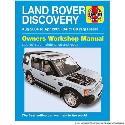 Land Rover Discovery 3 Diesel (2004 to Apr 2009) - Haynes Owners Workshop Manual