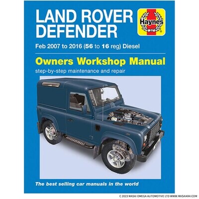 Land Rover Defender Diesel 2007 to 2016 - Haynes Owners Workshop Manual