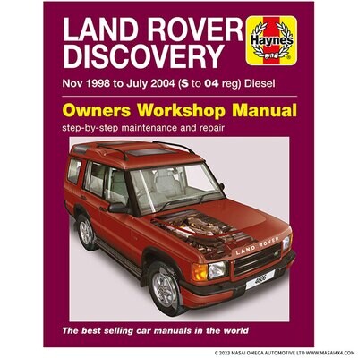 Land Rover Discovery Diesel (1998 to July 2004) - Haynes Owners Workshop Manual