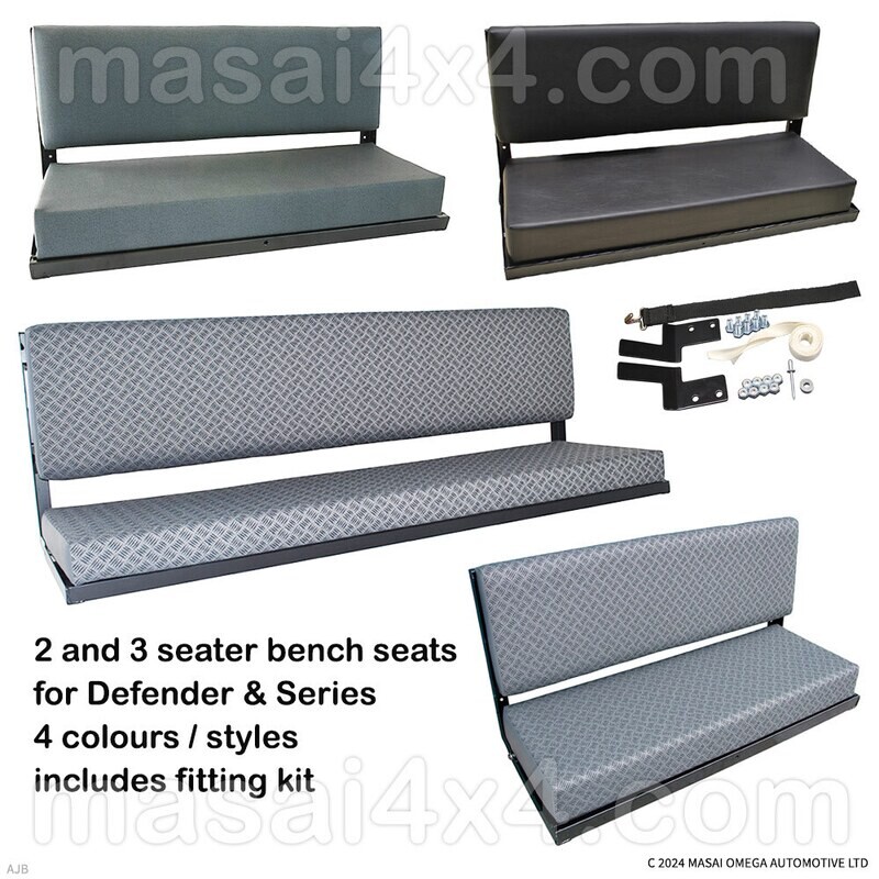 Land Rover Defender Bucket Seats Bench Seat (2 or 3 Seater) for Land Rover Defender & Series (Different ...