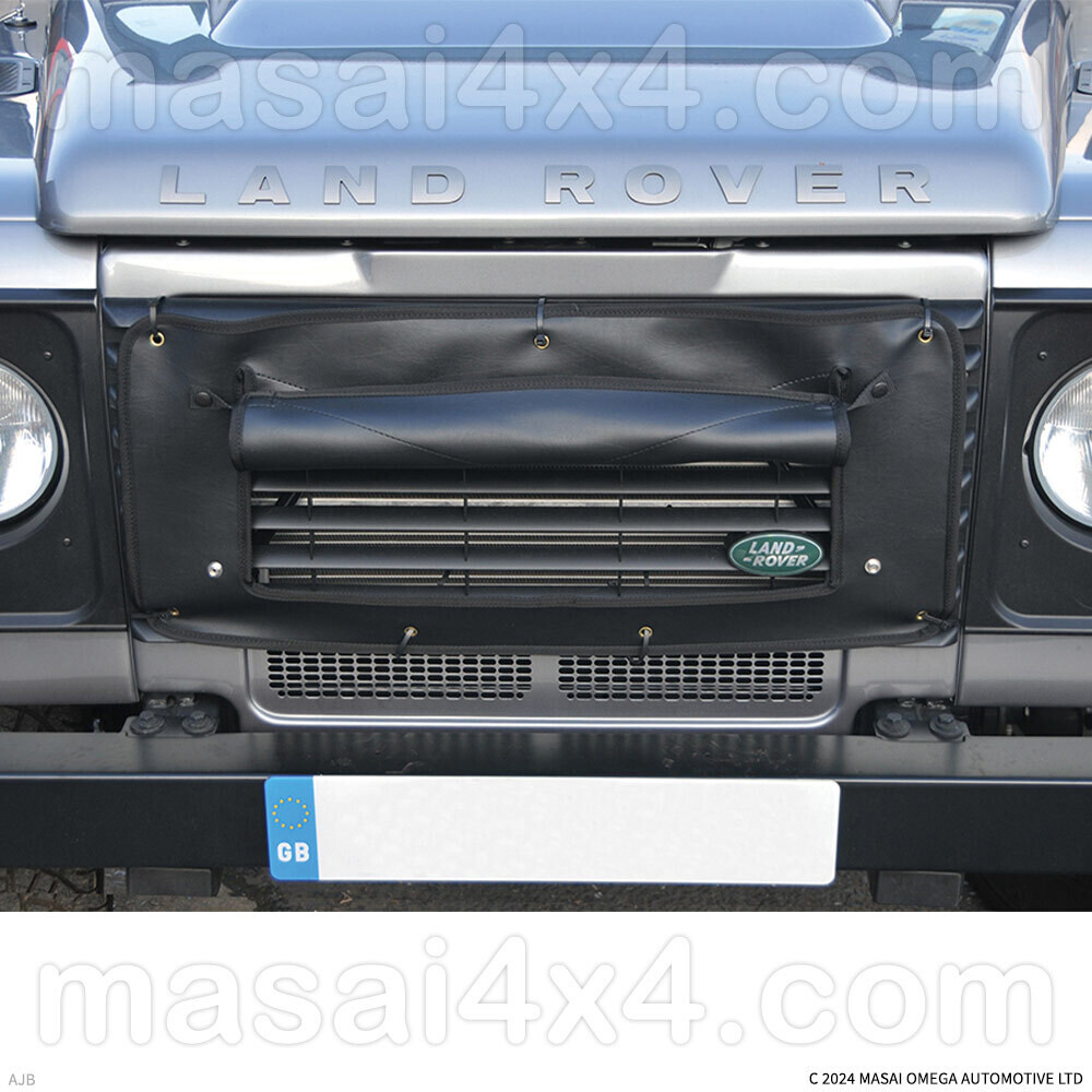 Grille Cover / Radiator Muff for Land Rover Defenders, Colour: Black