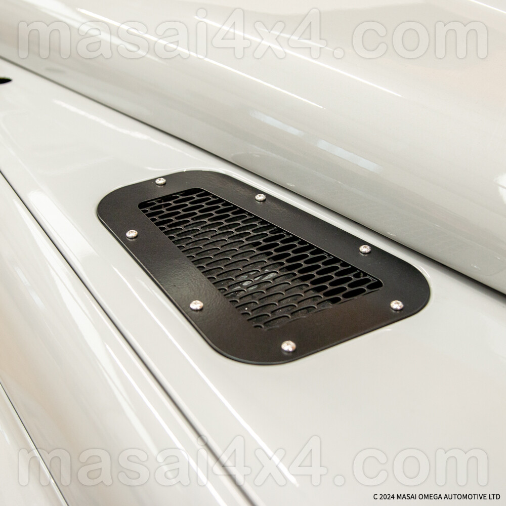 Masai Small Mesh Wingtop Grilles (PAIR) - Honeycomb Mesh Stainless Steel - for Defenders