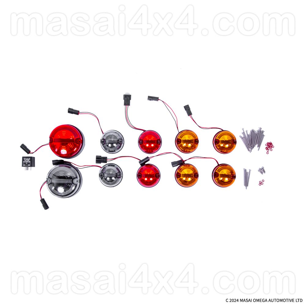 LED LIGHTS (MASAI TYPE) - UPGRADE KIT FOR LAND ROVER DEFENDER (73MM) - 11PCS