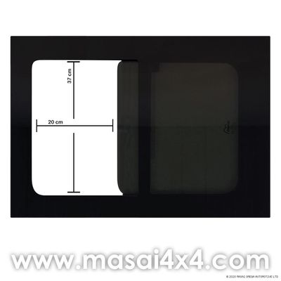 720mm x 513mm Horsebox Window - Sliding Opening (70% Dark Tint)
