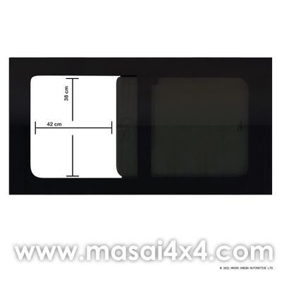 1320mm x 513mm Horsebox Sliding Window - 70% Dark Tint