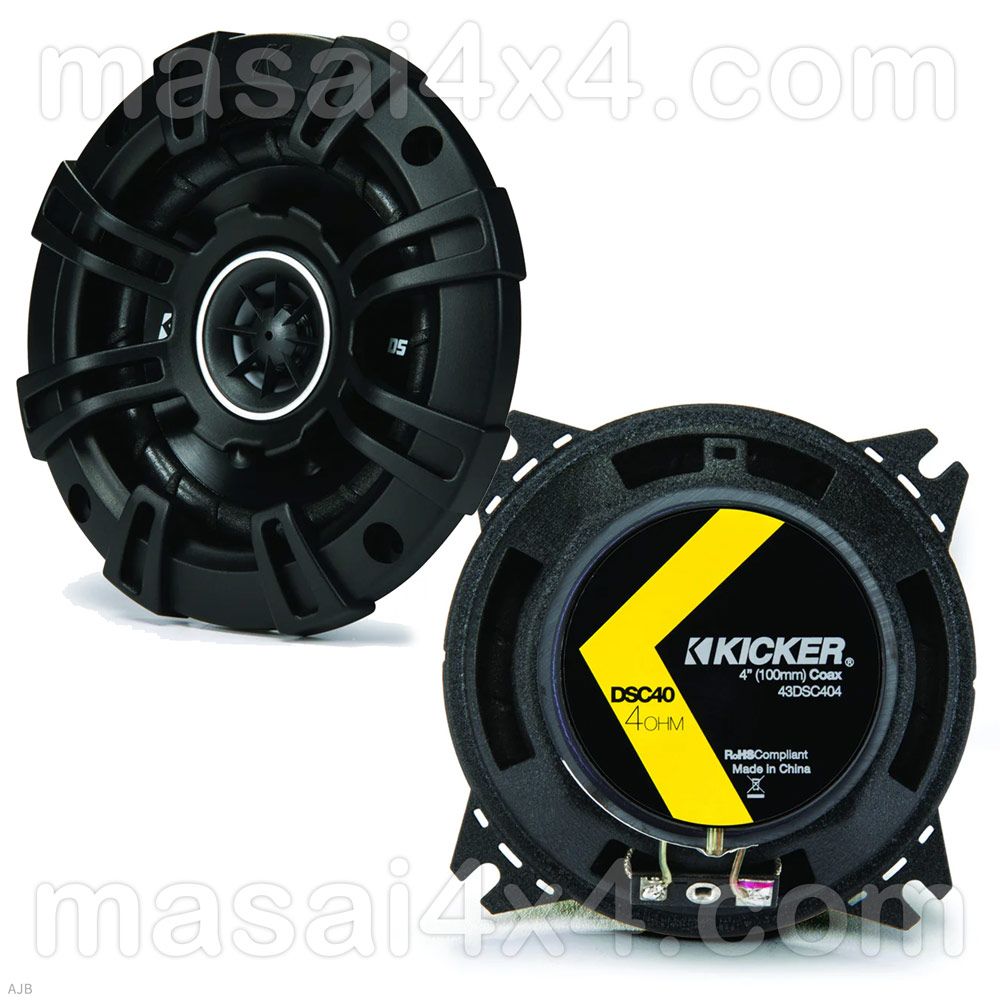Kicker Audio DS 120W 4" (10 cm) Coaxial Speaker System - Pair