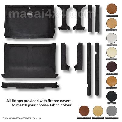 Headlining / Roof Lining Kit for Land Rover Defender 110/130 Crew Cab (11pc Kit) Headlining / Roof Lining Kit for Land Rover Defender 110/130 Crew Cab (11pc Kit)