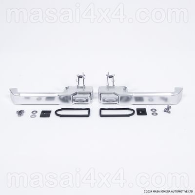 Aluminium Billet Rear Door Handles for Land Rover Defender 110 4-Door - Fits All Push Button Handles (Pair)