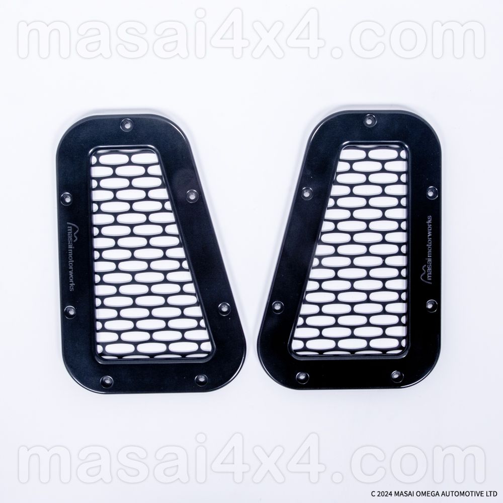 Billet Aluminium Wing Top Grilles for Land Rover Defender 10mm (1983-2016) - Pair