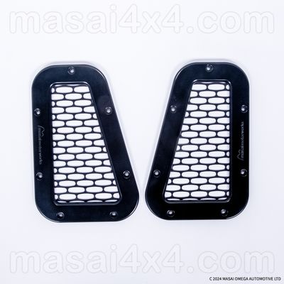 Billet Aluminium Wing Top Grilles for Land Rover Defender 10mm (1983-2016) - Pair
