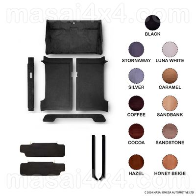 Headlining / Roof Lining for Land Rover Defender 90 Full Kit (with Sun Visors and A-Post Trims)