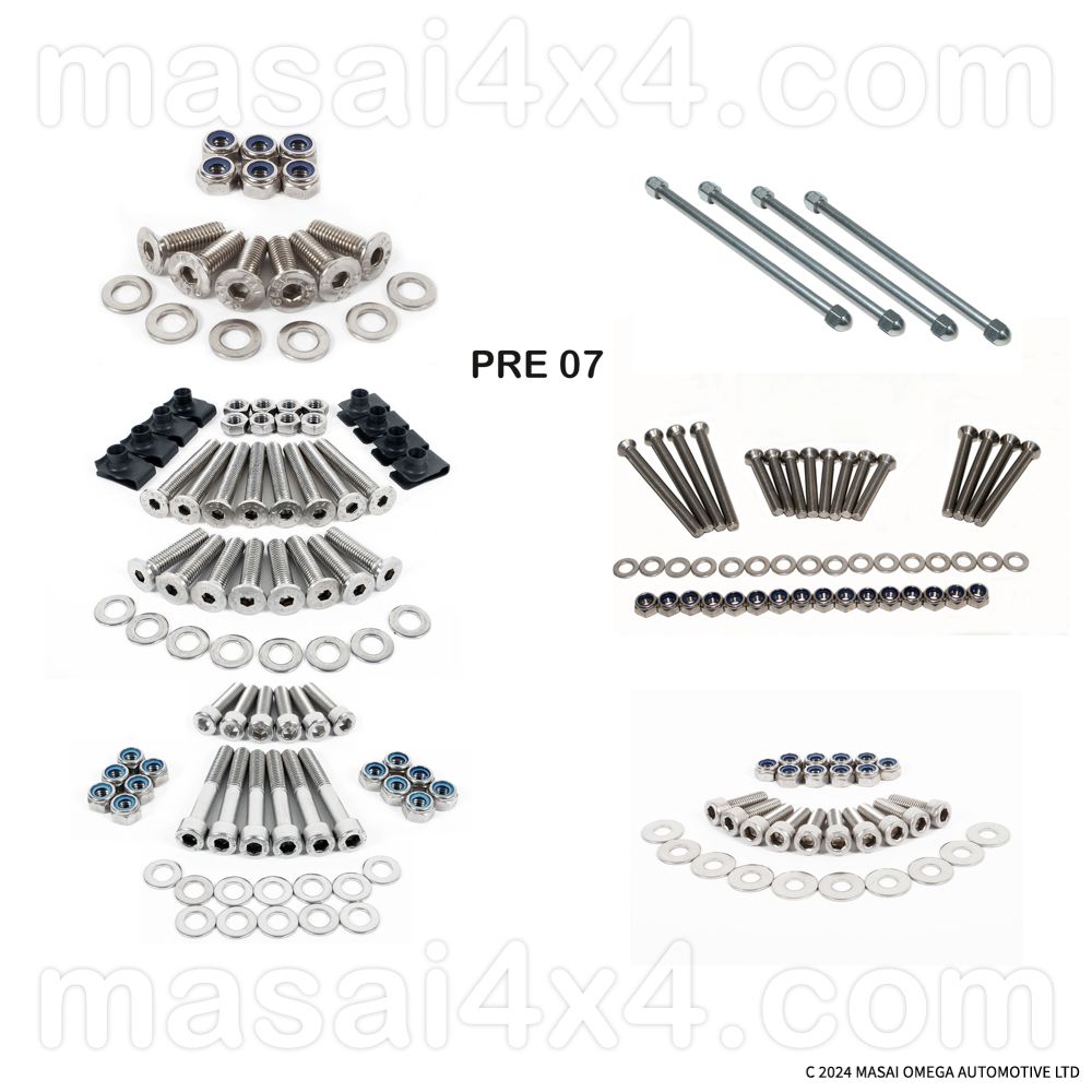 Stainless Steel Exterior Bolt Kits for Land Rover Defender 110 4-Door