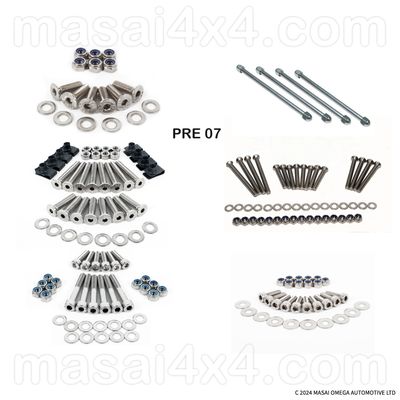 Stainless Steel Exterior Bolt Kits for Land Rover Defender 110 4-Door