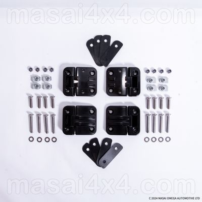 Masai Billet Aluminium Front Door Hinges Set / 2nd Row Door Hinges Set for Land Rover Defender