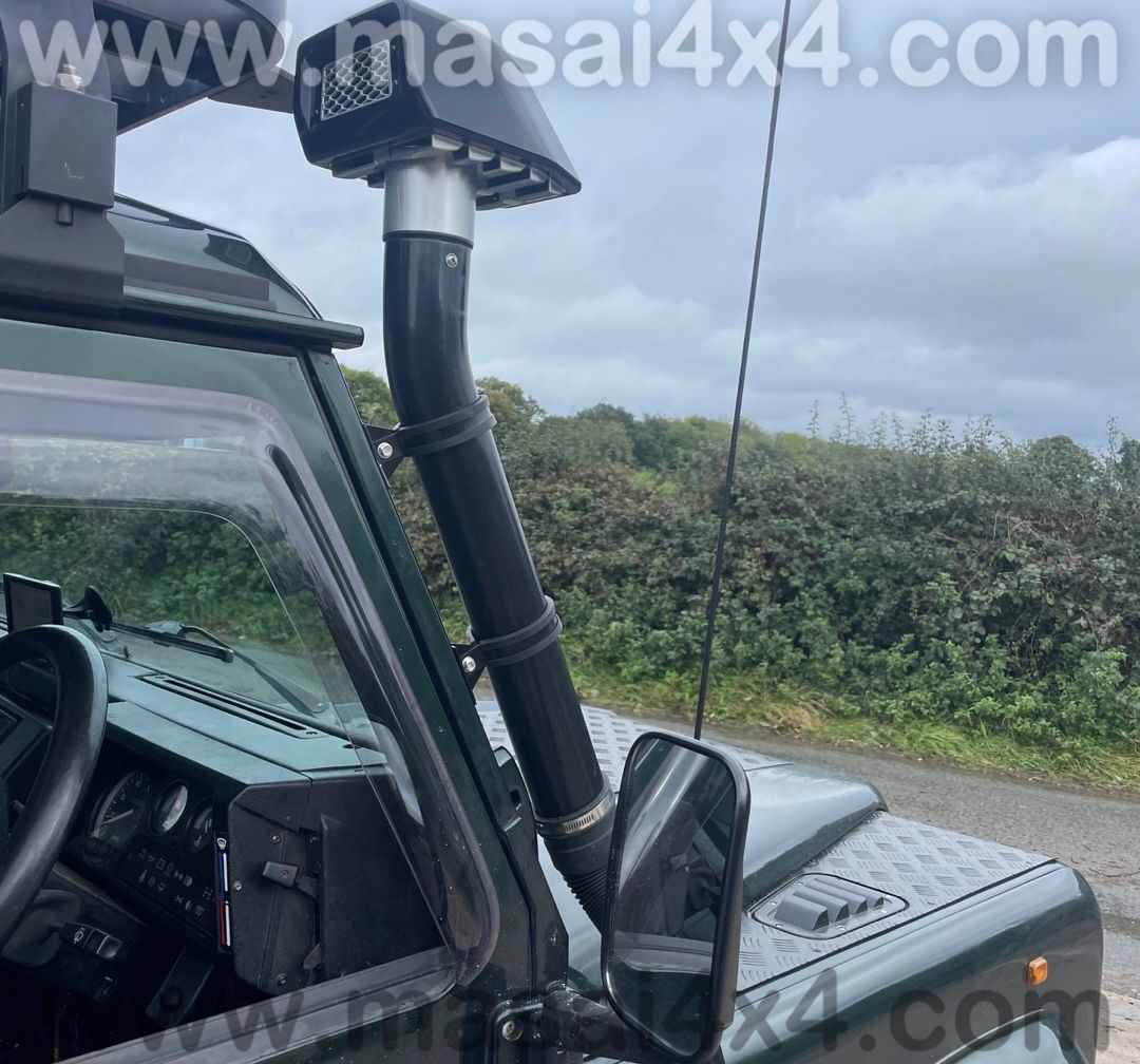 XS Style Top Snorkel Kit / Raised Air Intake for Defender 90 & 110 (without or with a roll cage), Vehicle Type: 300TDi/TD5/TDCi Puma