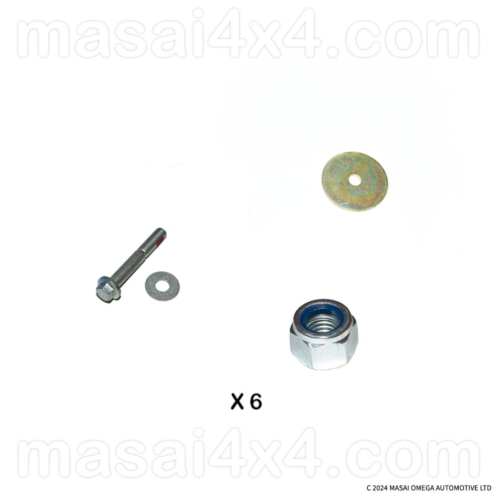 Spare Wheel Carrier Bolt Kit to Door - Factory and Heavy Duty Spare Wheel Carriers for Land Rover Defenders
