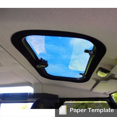 Paper Template - To cut out Standard (LR) Sunroof for Land Rover Defender