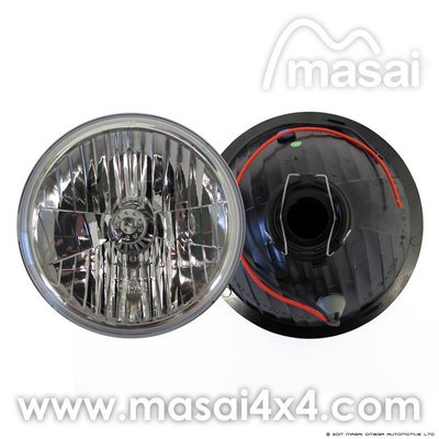 Wipac 7 inch Headlights/Headlamps - H4 Connector - Crystal Freeform and Sidelamp (PAIR)