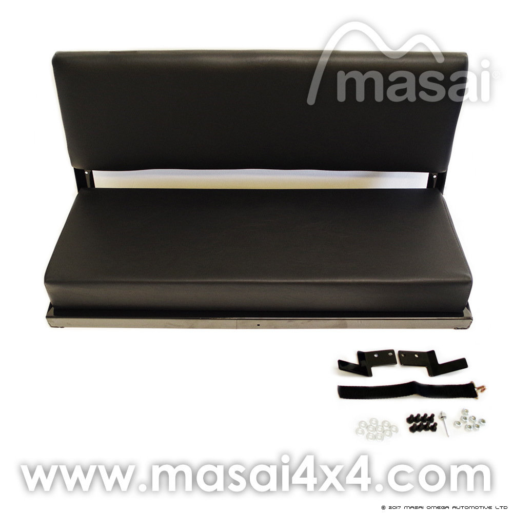 Bench Seat (2 Seater) for Land Rover Defender Series - BLACK Vinyl Bench Seat (2 Seater) for Land Rover Defender Series - BLACK Vinyl