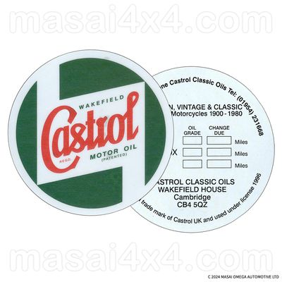 Castrol Window Service Sticker – 3” Diameter Castrol Window Service Sticker – 3” Diameter