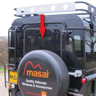 Rear Door Glass - Dark Tinted & Heated for Post 2002 Land Rover Defenders 90/110 - (Sealed in)
