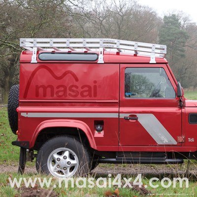 Aluminium Curved Luggage Roof Rack for Land Rover Defender - BLACK