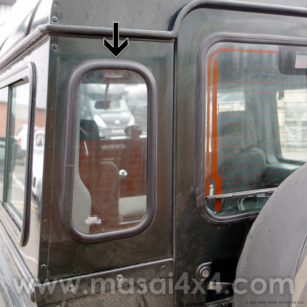 Rear Oval Quarter Glass Windows - Green-Tinted for Land Rover Defender 90 and 110 - PAIR