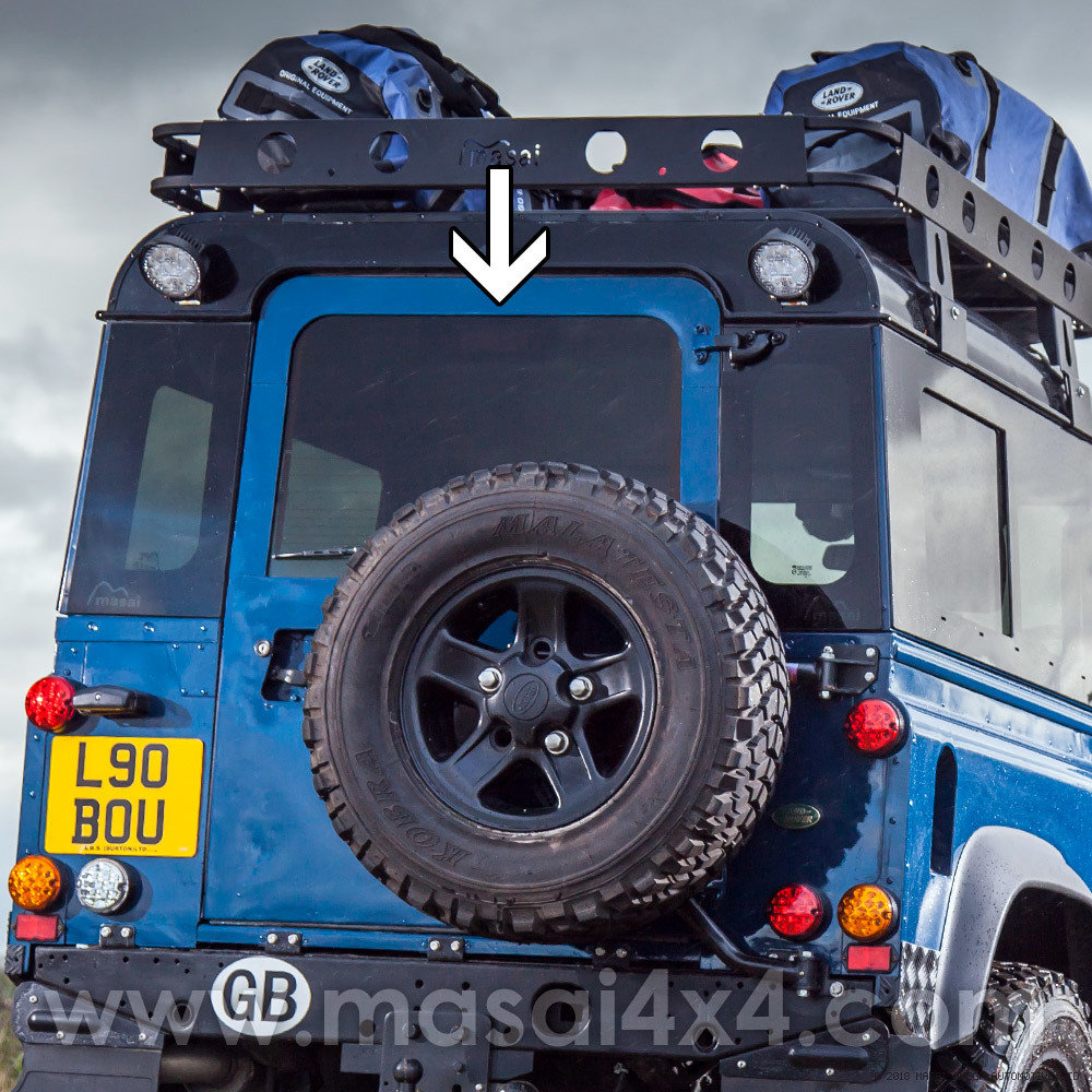 Rear Door Glass - Dark Tinted & Heated for Pre 02' Land Rover Defenders 90/110 - (Bonded)