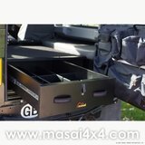 Sporting Box / Rear Lockable Storage Drawers for Land Rover Defender, Facia Colour: Matte Black