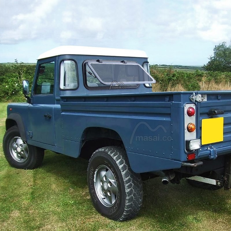 Dark Tint Camper-Style Rear Window for Defender Crew Cab - 963mm x 419mm.