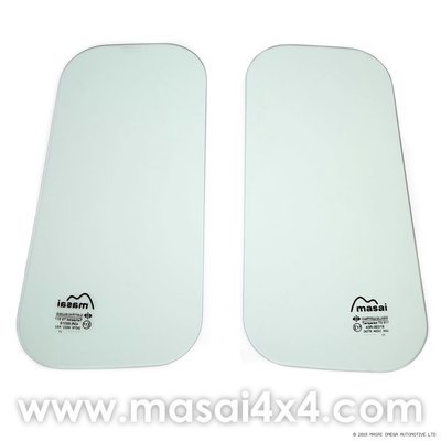 Rear Oval Quarter Glass Windows - Green-Tinted for Land Rover Defender 90 and 110 - PAIR