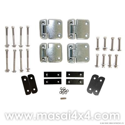 Door Hinge Kit (Stainless Steel Torx Head Bolts) - Land Rover Defender