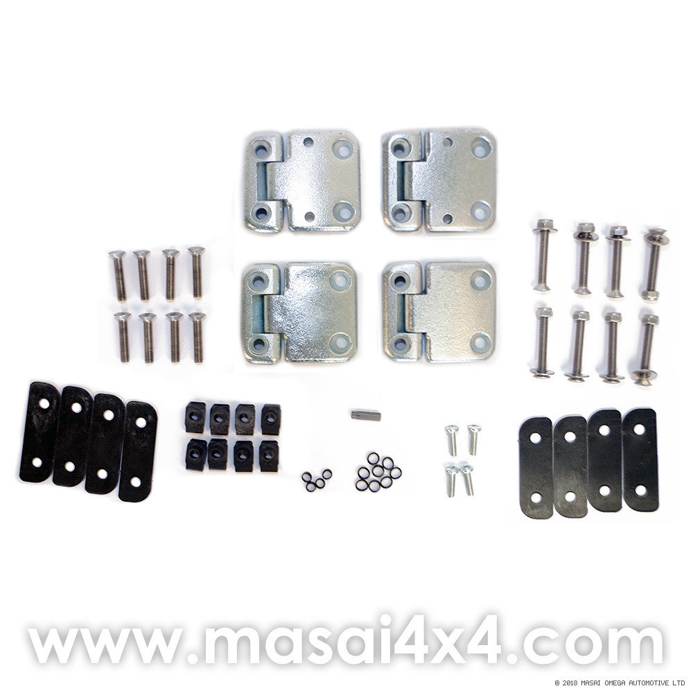 Door Hinge Kit (Stainless Steel Torx Head Bolts) - Land Rover Defender
