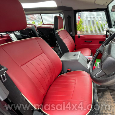 Front Seat Covers for Land Rover Defender TD5, 200TDI & 300TDI - Flute style with Piping