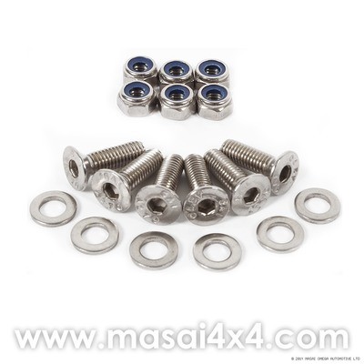 Bonnet Hinge Bolt Kit for Defender 90 / 110 - Stainless Steel Bonnet Hinge Bolt Kit for Defender 90 / 110 - Stainless Steel