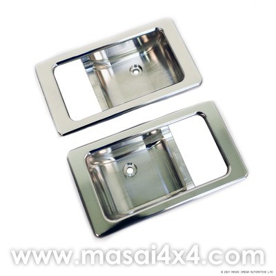 Billet Aluminium Door Opening Handle Back Plates (PAIR) - Fits Push Button Doors Billet Aluminium Door Opening Handle Back Plates (PAIR) - Fits Push Button Doors