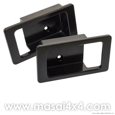 Billet Aluminium Door Opening Handle Back Plates (PAIR) - Fits Push Button Doors