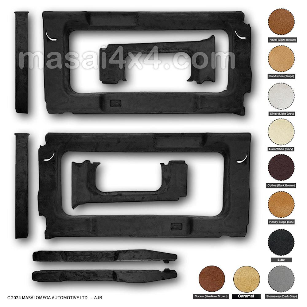 Internal Window Trims Kit for Land Rover Defender 90/110 - PUMA (07' - 16') - Masai Covered Internal Window Trims Kit for Land Rover Defender 90/110 - PUMA (07' - 16') - Masai Covered