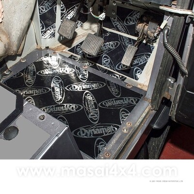 Dynamat Xtreme Sound Deadening Kit - Foot Well for Defender 90/110 Puma Models (Post 2007) Dynamat Xtreme Sound Deadening Kit - Foot Well for Defender 90/110 Puma Models (Post 2007)